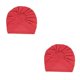 thumbnail image 3 of Minnieouse Hijab interior con nudo turbante para la frente, Color sólido, elástico, plisado, torcido, accesorios para la cabeza, capó, rojo sandía Melon rojo 2piezas Minnieouse CBP379732, 3 of 6