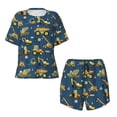 thumbnail image 4 of Naloa Modern Excavator Women's Short-Sleeved Pajama Set, Loungewear, Summer pajamas, Breathable Cozy - 4X-Large, 4 of 9