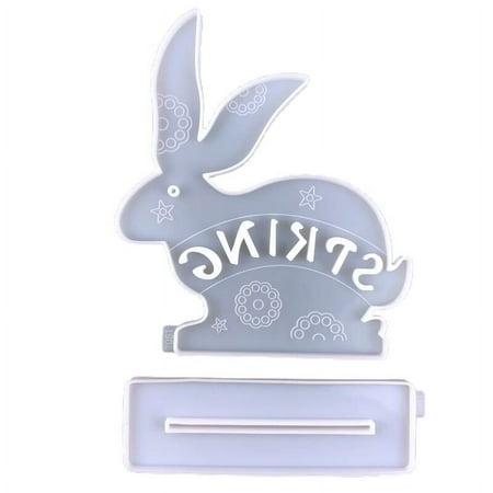 

VERMON Easter Bunny Mold Easter Bunny Ornament Mold Smooth Edge Reusable Easy Demolding Great Tenacity Non Adhesive Decorative Silicone Create Atmosphere Rabbit Ornament Mold DIY Stuff