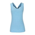 thumbnail image 6 of Fesfesfes Ladies T Shirts Women Sports Yoga Blouse Wide Back Muscle Racerback Tank Fitness Tops Short Sleeve Tops for Women M(US:6), 6 of 7