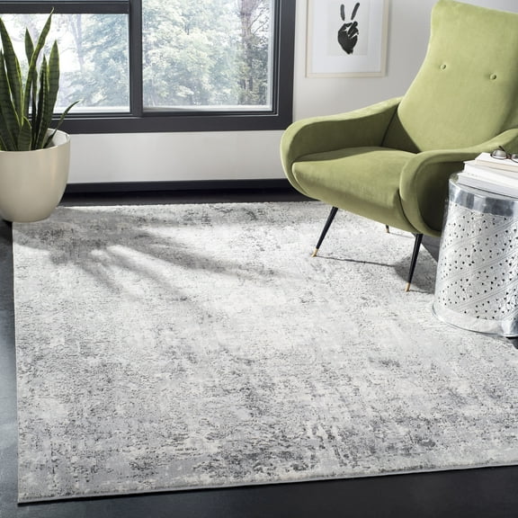 SAFAVIEH Invista Eanna Vintage Abstract Area Rug, Grey/Ivory, 6'7" x 6'7" Square