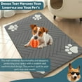 thumbnail image 3 of Pet Feeding Mat Absorbent Pet Placemat for Food and Water Bowl, Quick Dry Water Dispenser Mat for Dog and Cat,Grey,15.75"×23.62", 3 of 11