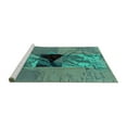 thumbnail image 2 of Ahgly Company Machine Washable Indoor Rectangle Abstract Turquoise Blue Modern Area Rugs, 8' x 10', 2 of 4