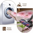 thumbnail image 6 of Spring Floral Large Area Rugs 5x8 ft Watercolor Flower Green Leaves Light Pink Background Washable Rug Non Slip Indoor Carpet Absorbent Floor Mat for Living Room Bedroom Dining Room, 6 of 9