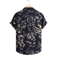 thumbnail image 3 of Camisas De Para Hombre Camisa de manga corta de verano casual de primavera con botones impresos para hombre y blusa de hombre abstracta (Black, S), 3 of 5