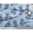 thumbnail image 2 of Soimoi Moss Georgette Fabric Anemone Floral Fabric Prints By Yard 42 Inch Wide, 2 of 3