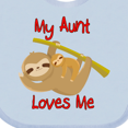 thumbnail image 3 of Inktastic My Aunt Loves Me Sloth Boys or Girls Baby Bib, 3 of 3