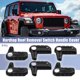thumbnail image 2 of Cubierta de manija de interruptor de extracción de techo rígido Unique Bargains para Jeep Wrangler JL JLU 2018-2023 6 piezas negro, 2 of 7