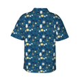 thumbnail image 3 of Fotbe Various Lights Hawaiian Shirt for Men Unisex Summer Beach Casual Short Sleeve Cotton Linen Button Down Shirts-Medium, 3 of 9