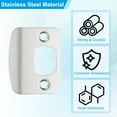 thumbnail image 3 of Uxcell Door Strike Plate, Round Corner Extended Lip Universal Security Latch Strike Deadbolt with Screw Silver, 3 of 6