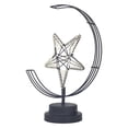 thumbnail image 3 of Lámpara de estrella de arte del hierro, hilo de algodón bobinado, lámpara de mesita de noche romántica, Luz de mesa decorativa LED, fuente de alimentación USB, 3 of 14
