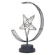 thumbnail image 3 of Lámpara de estrella con diseño de hierro enrollado con hilo de algodón y decoración romántica para mesita de noche con luz LED USB, 3 of 8