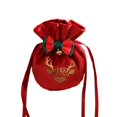 thumbnail image 1 of Bolsas de terciopelo de Navidad con cordón suave bolsa de regalo de dulces, B, rojo Feliz Sencillez, 1 of 5