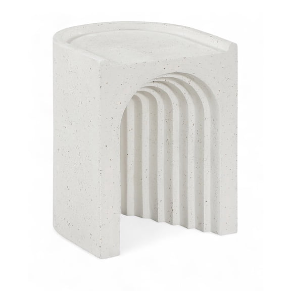 Meridian Furniture Avenda Terrazzo Indoor/Outdoor Concrete End Table