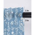 thumbnail image 6 of Blue Botanical Curtains 45 Inch Length, Sheer Curtains for Bedroom Living Room Window Spring Summer Chic Wildflowers Rod Pocket Voile Drapes Kitchen Curtains Small Half Window 42"x45" 2 Panels, 6 of 7