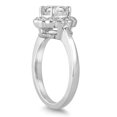 thumbnail image 2 of SZUL Women's AGS Certified 1 Carat TW Flower Halo Diamond Engagement Ring in 14K White Gold (J-K Color, I2-I3 Clarity), 2 of 4