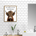 thumbnail image 5 of Funny Highland Cow Ass Animal Framed Wall Art Prints Black Guest Toilet Room Decor Cute Bathroom Signs Rustic Canvas Painting Farmhouse Artwork 8x10in(Framed), 5 of 6