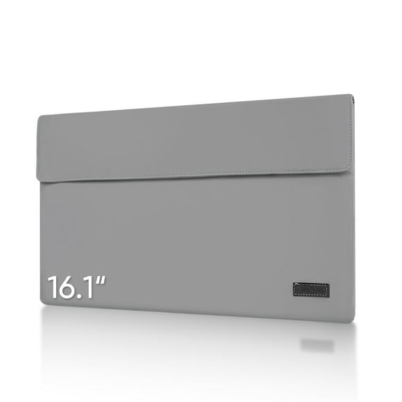 Funda para monitor portátil ARZOPA de piel gris de 16,1 pulgadas