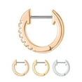 thumbnail image 2 of Women Crystal Hoop Earrings for Women Set Gold Silver Pack Rhinestone Hypoallergenic Circle Rounded Huggie Earring Fashion Jewelry, 2 of 7