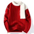 thumbnail image 3 of Suéter de punto grueso y cálido de alta gama para hombre, suéter Harajuku coreano, jersey informal de Navidad para hombre, otoño e invierno, 2024, 3 of 5