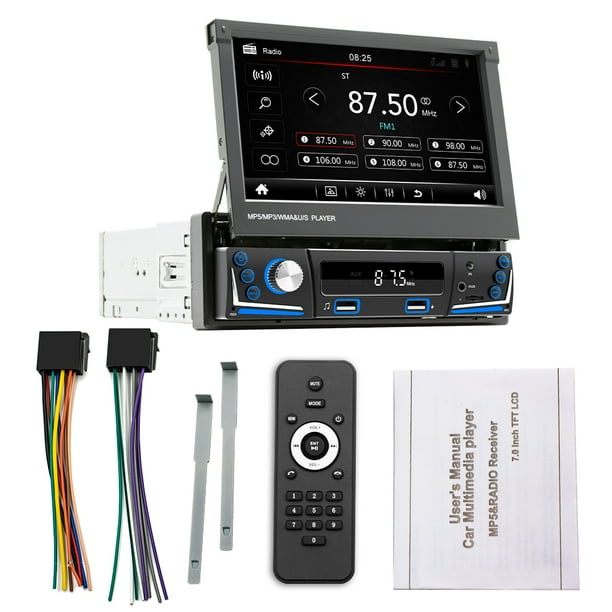 sweethay Single Din Car MP5 Pantalla táctil Manos libres 5.1 800x480pix Dual USB Automotriz Radio Música Video Reproductor de Combinaciones de reproductor de DVD/TV para coche sweethay VI017139-00B