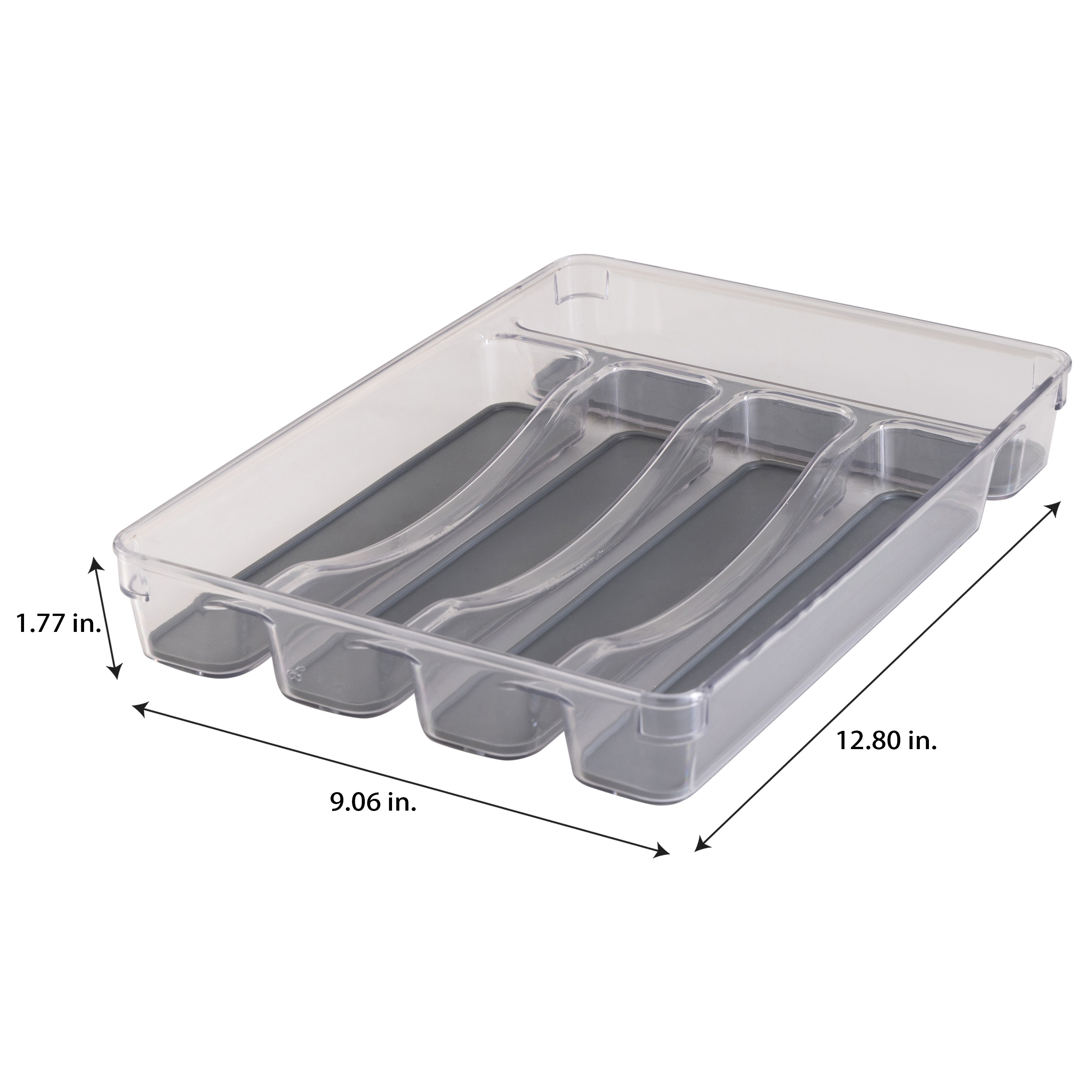 Kitchen Details 5 Compartment Plastic Cutlery Tray, Clear - image 5 of 8
