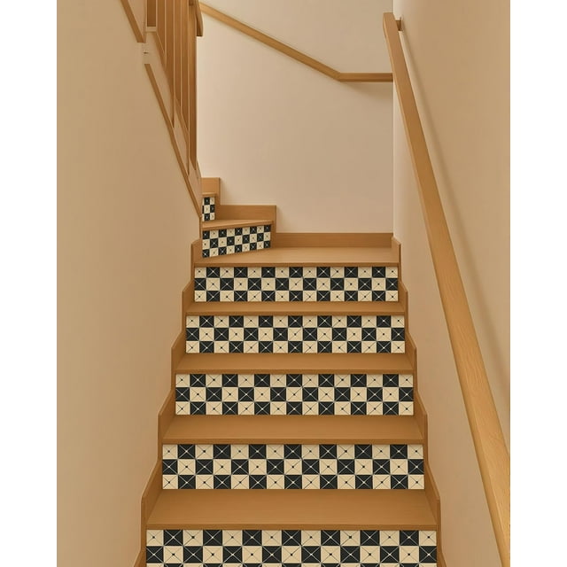 Stair Decals Stair Riser Stickers Peel and Stick Vinyl .&#;W x .&#;H x