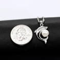 thumbnail image 4 of Uloveido Cute White Dolphin Pendant Necklace for Women Silver Color Created Pearl Necklace for Mom Girlfriend Birthday Jewelry Gift N1076, 4 of 7
