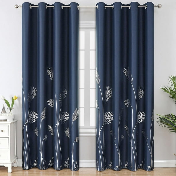 Cortinas Estelar Textiler Azul Marino Blackout 132x229 cm