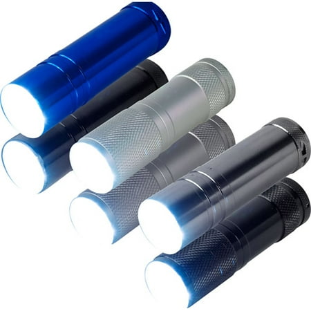 Whetstone Aluminum LED Flashlights with Batteries, 6-Pack