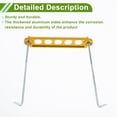 thumbnail image 2 of Unique Bargains Universal Car Battery Tie Down Bracket Hold Lock Battery Hold Down Bracket Aluminum Alloy Gold Tone 1Set with J-hooks Nut Washers Protective Sleeves, 2 of 6