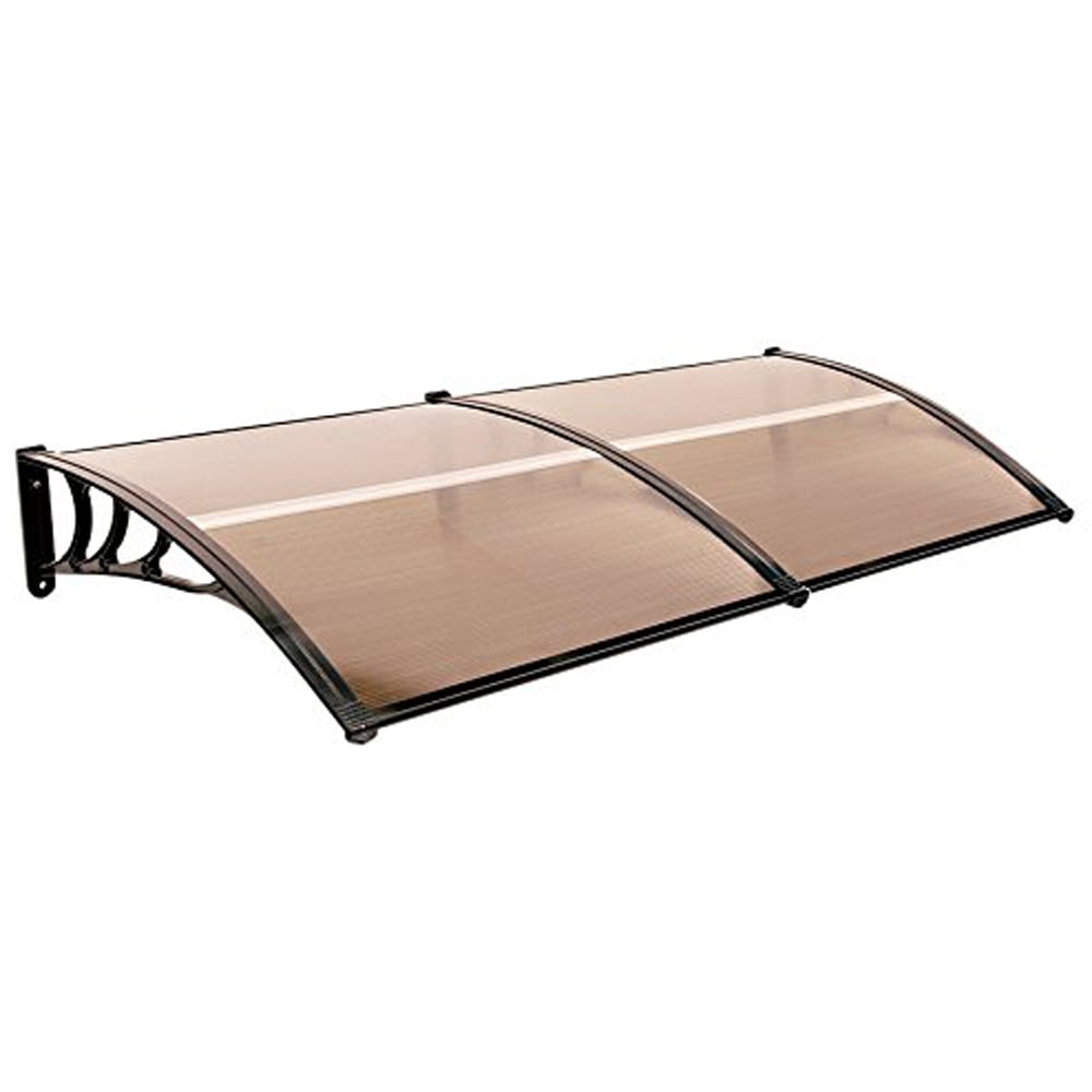 ALEKO 40"x80" Polycarbonate Outdoor Window or Door Canopy, Brown Color