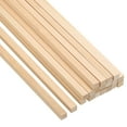 thumbnail image 1 of Unique Bargains 5/16 Inch Dowel Rods Wood Sticks 12 Inch Long Square Wooden Dowels 20 Pcs, 1 of 6