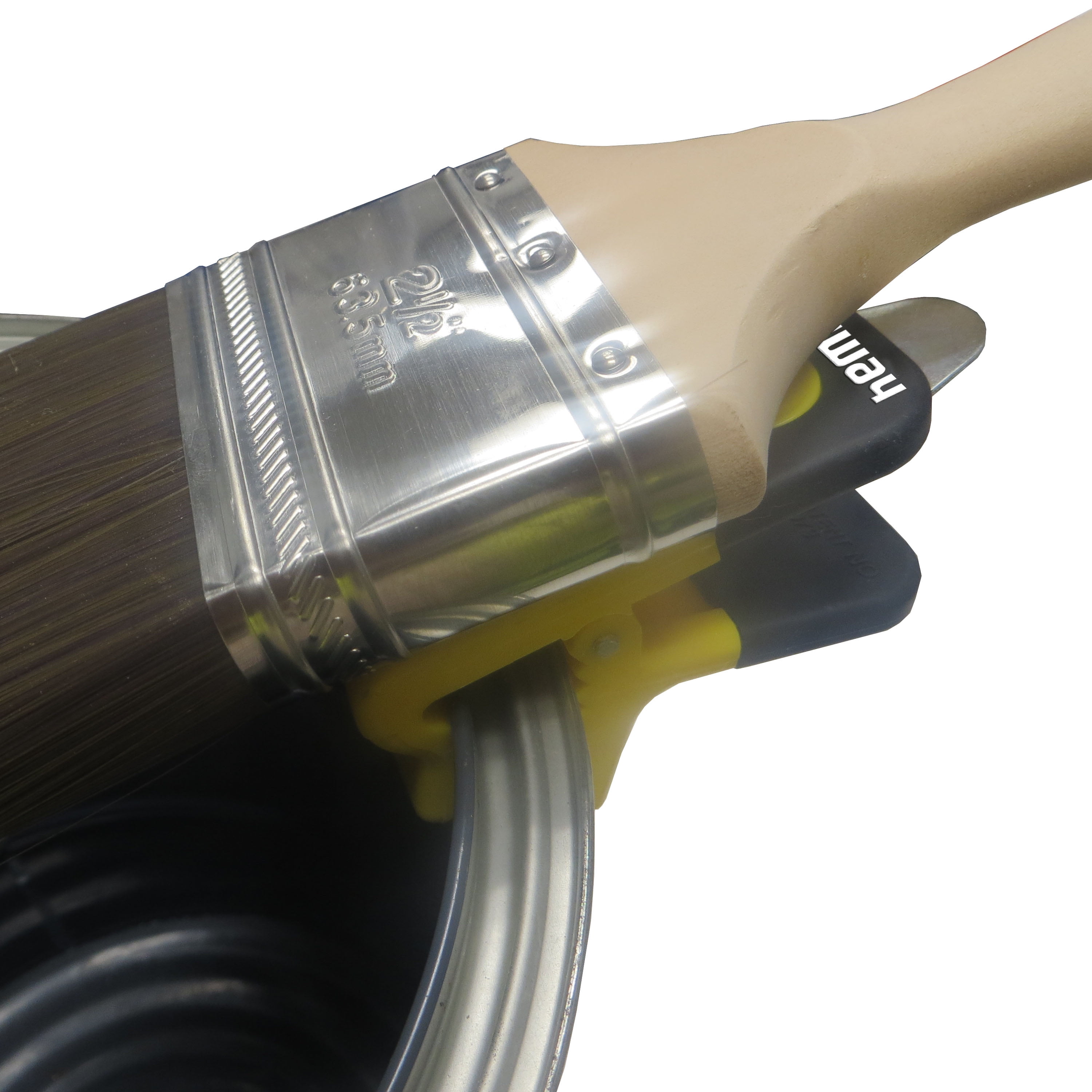 (4 pack) Allway 2-in-1 Magnetic Can Clip, Attaches to The Rim of Paint Cans with Steel Can Opener Tab, 3.25in. x 1.2in.