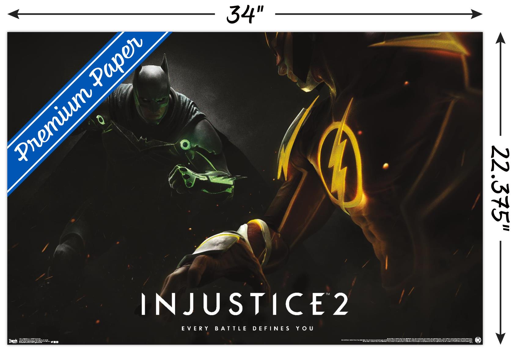DC Comics - Injustice: Gods Among Us 2 - Batman & The Flash Wall Poster, 22.375" x 34"