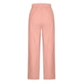 thumbnail image 5 of Olyvenn Womens Cotton Linen Pants Wide Leg with Pockets Drawstring Casual Pants Resort Wear Beach Vacation Outfits for Women 2025 Pink M, 5 of 6
