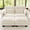 Beige, variant on 100" L Shape Modern Modular Sectional 3 Seater Sofa Couch with Movable Ottoman and 5 Pillows