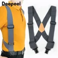 thumbnail image 3 of Men's Work Suspenders YB612 - X-Back, Adjustable Elastic, 5cm Wide, 2 Clips, 120cm, 3 of 10