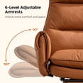thumbnail image 4 of Patbrela Big and Tall Office Chair, PU Leather Swivel Desk Chair Ergonomic Computer Chairs with Adjustable Armrests, Brown, 4 of 10