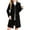 Black, variant on RYRJJ Pea Coats for Women Elegant Single Breasted Mid Length Wool Coat Winter Long Sleeve Outwear Overcoat with Pockets(Red,M)