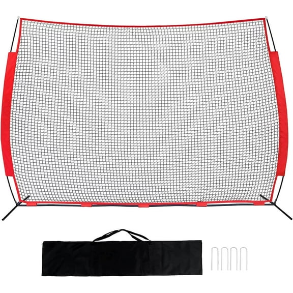 portable Portable Backstop Barrier Netting - multi-Sport lacrosse soccer basketball tennis protective screen with Carry Bag