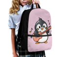 thumbnail image 3 of Uourmeti Penguin Guitar Wear Resistant Backpack for Work Travel, Soft Large Capacity School Backpack Durable Student Bookbag, 3 of 6