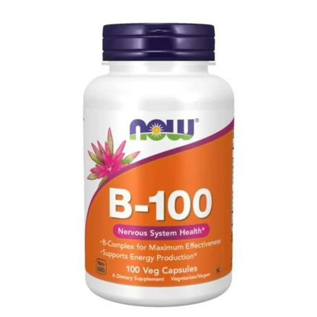 Vitaminas Now Complejo B 100 Cápsulas. (100 Servicios) Now Complejo B