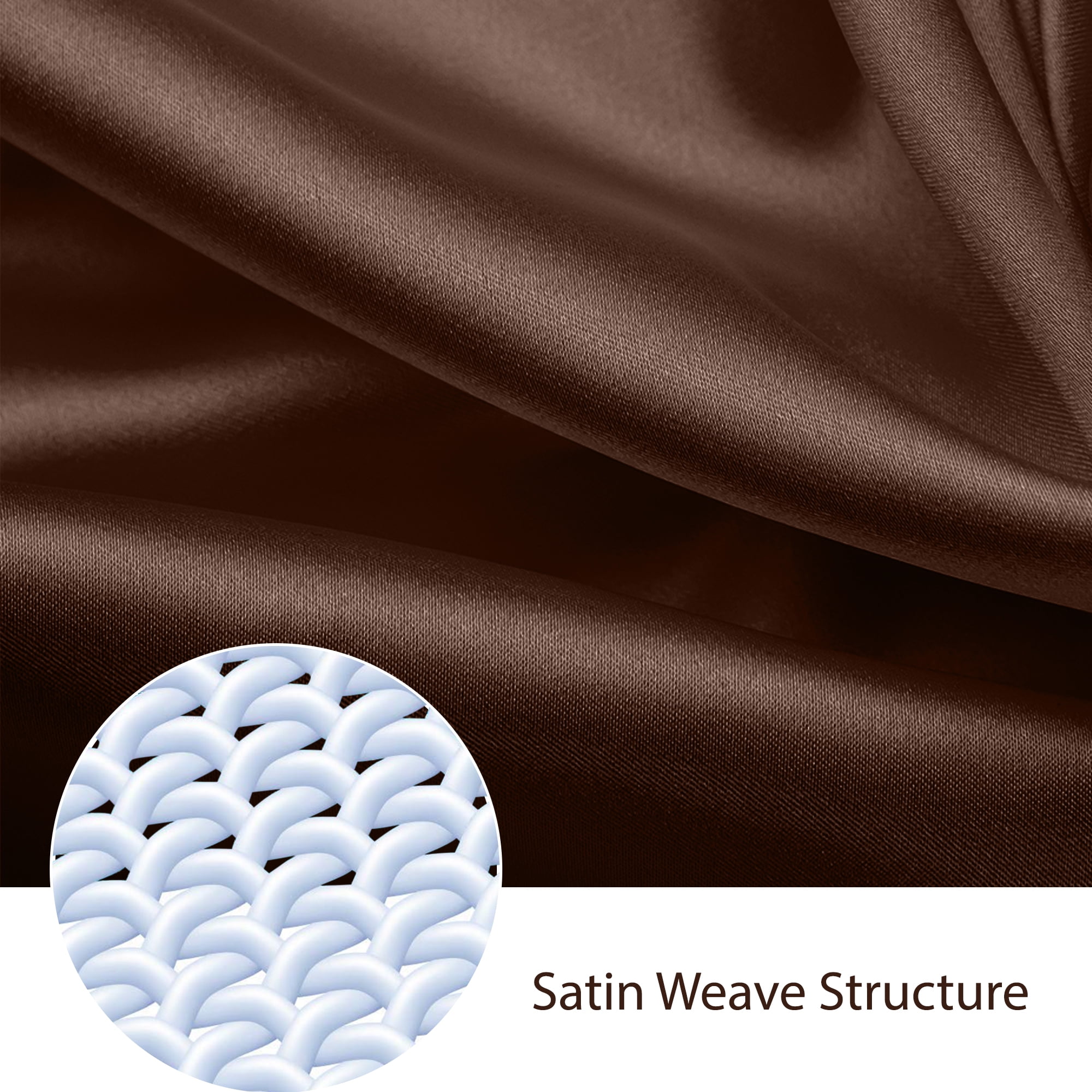 Luxury Home 4-Piece 90 GSM Winter Brown Solid Print Polyester Bed Sheet Sets, Queen – Hypoallergenic