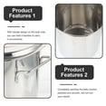 thumbnail image 2 of Tineasur Stainless Steel Seafood Boiler with Handles Metal Pot for Cooking Soup and Stew, 2 of 8