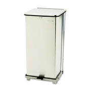 Rubbermaid Commercial Defenders Biohazard Step Can, Square, Steel, 24gal, Stainless Steel by RUBBERMAID COMMERCIAL PROD.