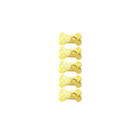 Antirust Mini Cute Bone Shape Lightweight for Small Dogs Pet Hairpin Puppy Grooming Accessories Dog Supplies Dog Hair Clip YELLOW