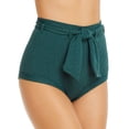 thumbnail image 1 of Peony Bas de Bikini Taille Haute Ceinturé, Vert, 4, 1 of 1
