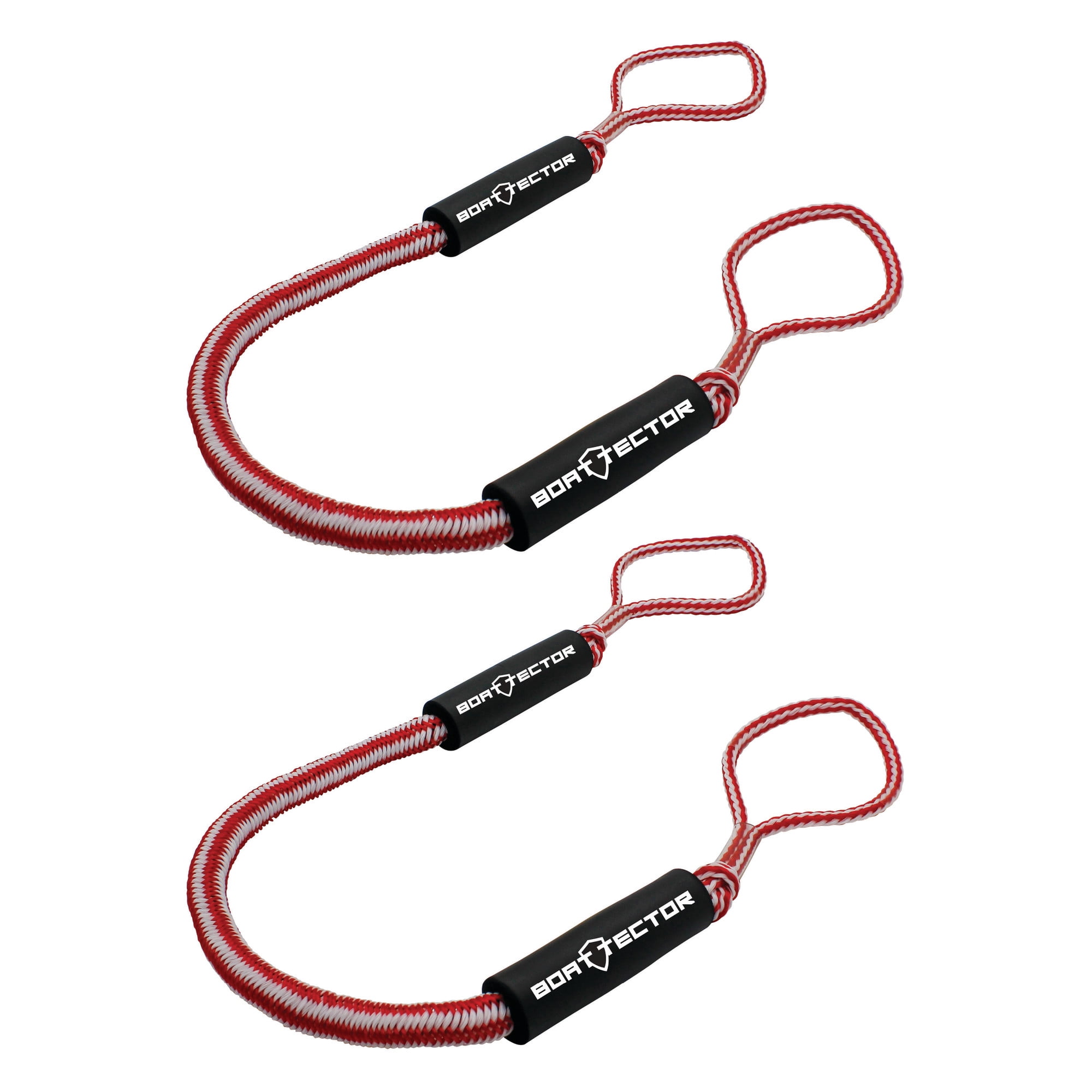 Extreme Max 3006.3299 BoatTector Bungee Dock Line Value 4-Pack - 6', Red/White