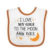 Inktastic I Love My Gigi to the Moon and Back Boys or Girls Baby Bib